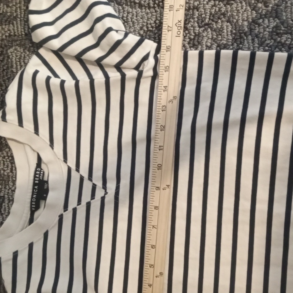 Veronica Beard Lazlo Tie Waist Cotton Mini Dress Striped Festival Preppy Womens - Picture 7 of 9